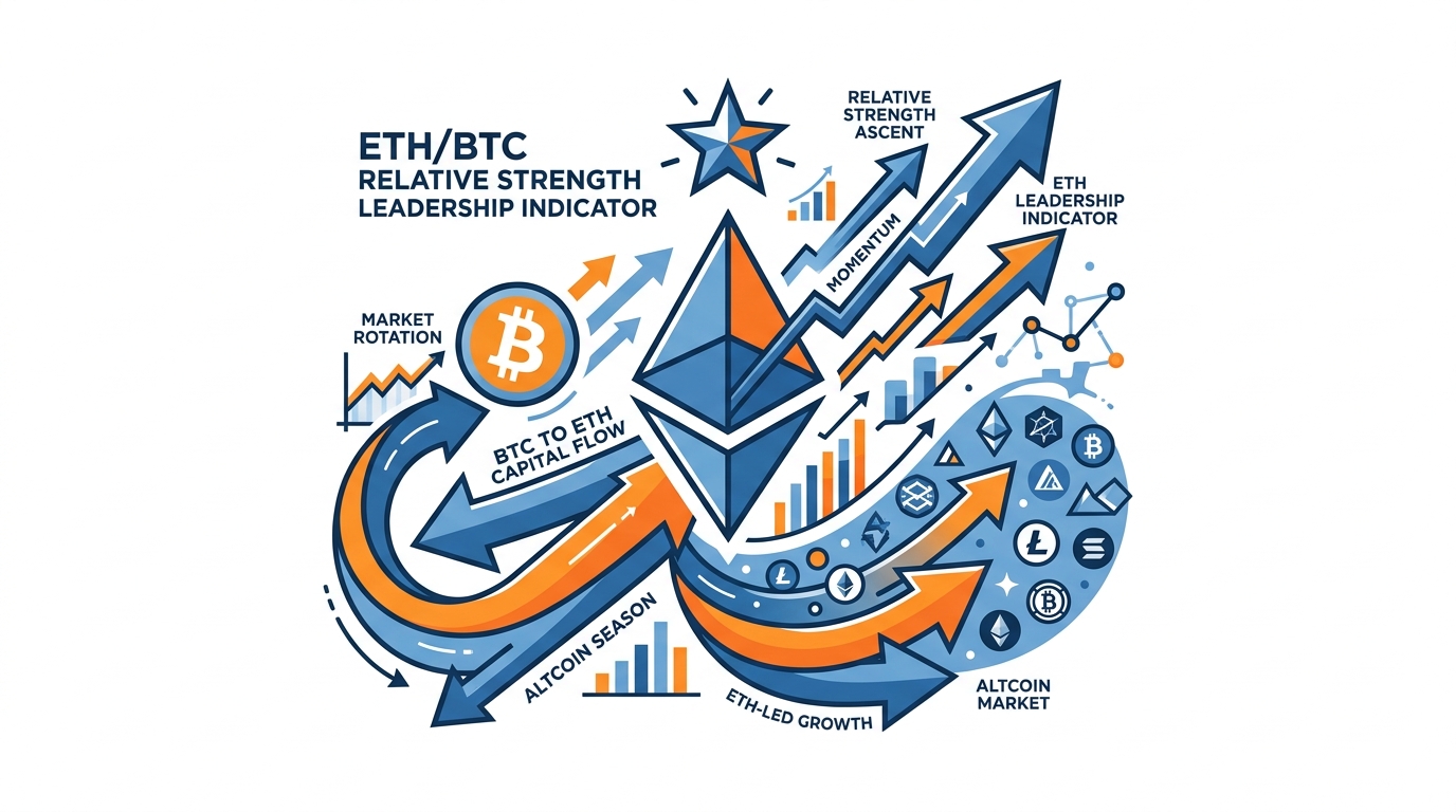 ETH/BTC relative strength leadership indicator